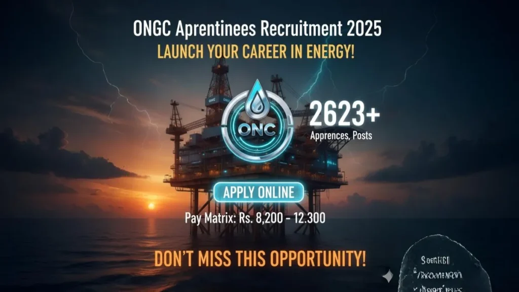ONGC Apprentices Recruitment 2025 – Apprentices, 2623 Posts — Apply Online