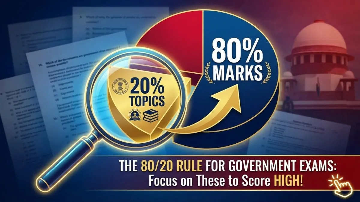 The "80/20 Rule" for Government Exams: Focus on These 20% Topics to Score 80% Marks
