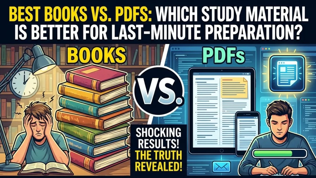 Best Books vs. PDFs: Which Study Material is Better for Last-Minute Preparation?