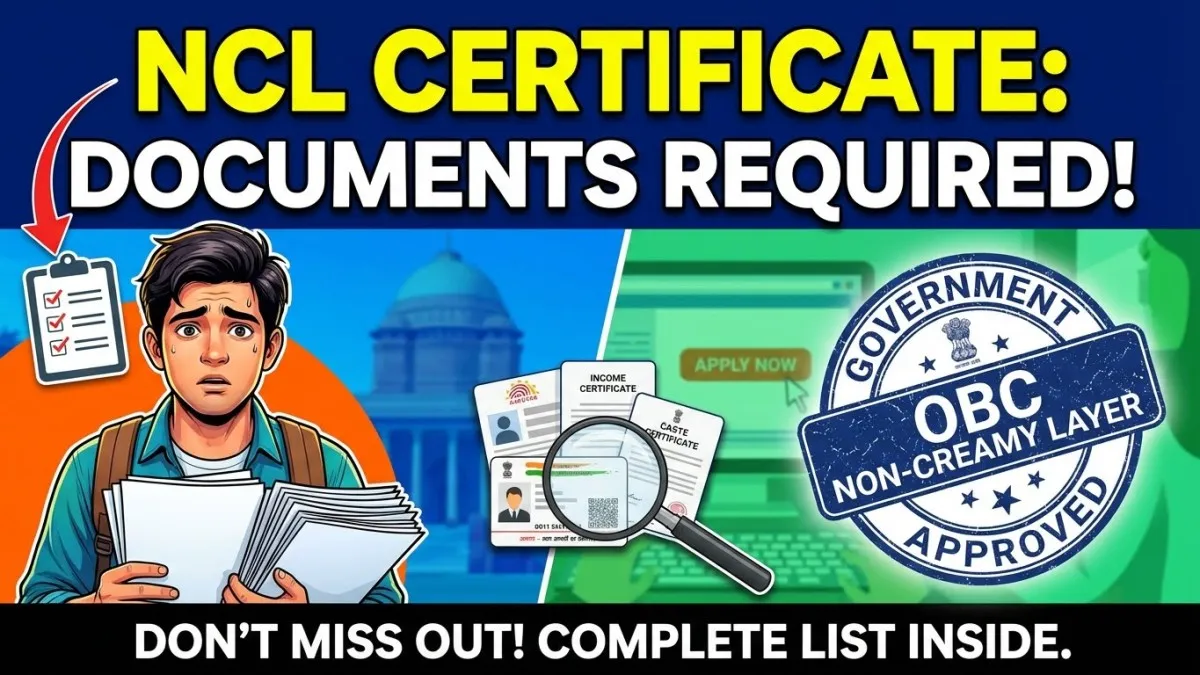 Documents Required for OBC Candidates